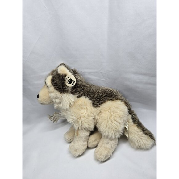 World Wildlife Fund WWF Gray Timber Wolf Plush Stuffed Toy- Realistic Looking - Picture 7 of 15